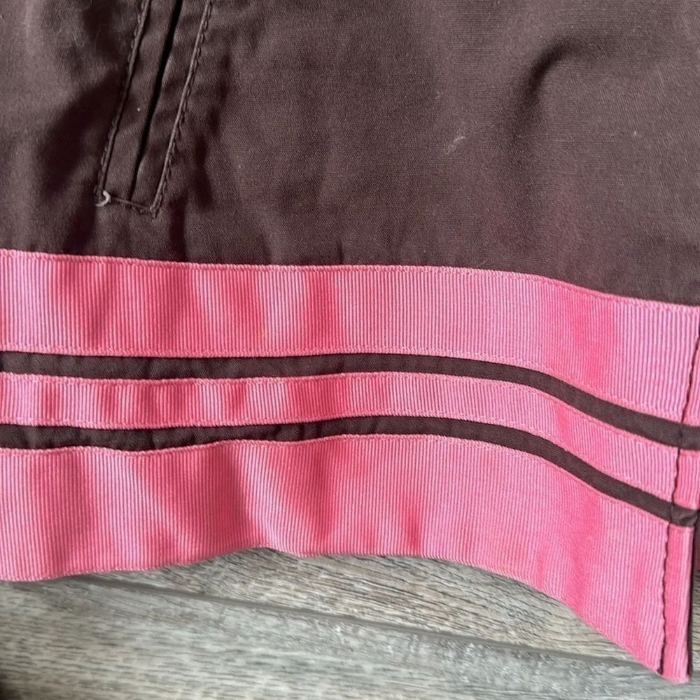 Crazy 8 jacket brown and pink striped barbiecore small size 5/6 girls